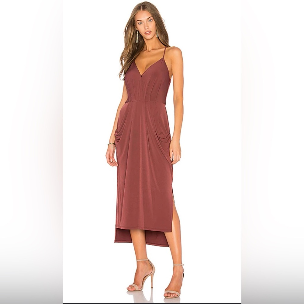 NWT BCBGeneration Spaghetti Strap Midi Dress - Burgundy | Sz XXS
